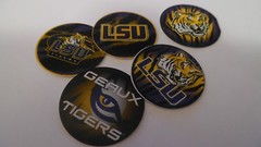 Pre Cut One Inch Bottle Cap Images! LSU TIGERS FREE SHIPPING