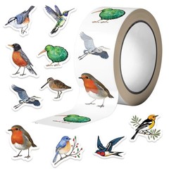 500 Pcs Birds Stickers Vinyls Waterproof Birds Self-Adhesive Decal for Kids