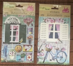 Crafter’s Square – Window Scene Pop-Up Sticker Sheets – Lot Of 2