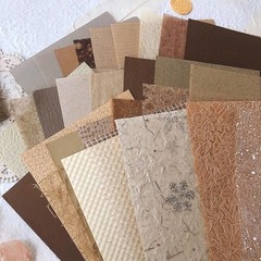 30 Pcs Vintage Textured Scrapbook Paper & Mesh, Junk Journal Supplies, Crafting