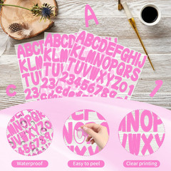 Letter Sticker 1.5 Inch,16 Sheets Vinyl Self Adhesive Waterproof Scrapbook Lette