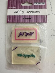 Colorbok Jelly Accents 2 PC ~ Get Well ~ Get Well With Sympathy Scrapbooking