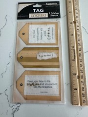 Memories Complete Remember When Summer Tag Stickers Shine Flower Scrapbooking