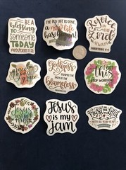 Lot of 9 Scripture Religious Stickers. Scrapbook Stickers – Water Bottle New