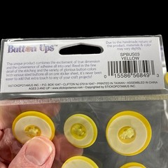 4 pks Sticko Button Photo Safe Adhesive YELLOW Buttons Scrapbook Stickers