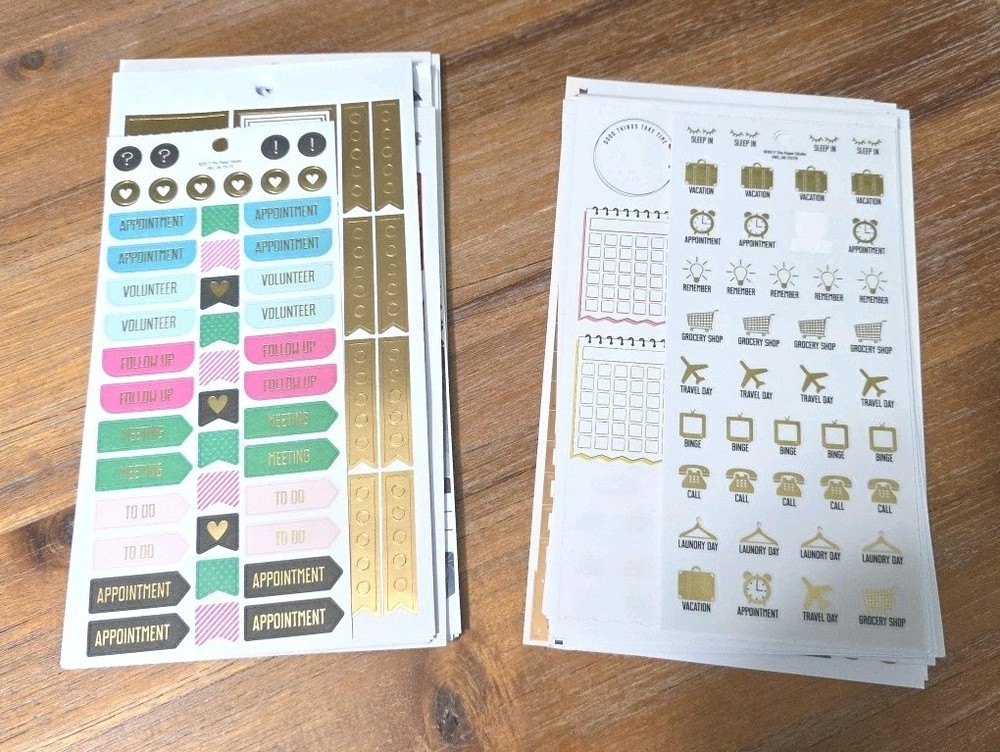 Lot Of Loose Sticker Sheets Park Lane/Recollections/Agenda 52 75 Sheets