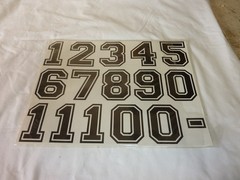 18 Sheets 3 Inch Vinyl Letter Stickers Self Adhesive Alphabet & Numbers