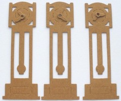 {4} *GRANDFATHERS CLOCK* Raw Bare Chipboard Die Cuts – 2″ x 5″