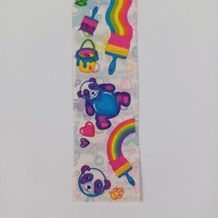 Vintage Lisa Frank Single Sticker Strip -Panda Bears -Paint S139 Rare 80s Unused