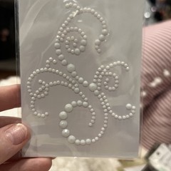 Swirl Swirls Flourish Bling White Rhinestones Gems Paper Studio Stickers NEW