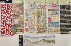 LG Size K&COMPANY STICKO & More Lot of 7 Scrapbooking Card Making Stickers