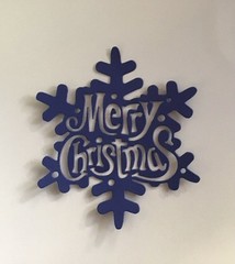 Merry Christmas Snowflake Die Cut Embellishments 5Pcs Scrapbooks Cards Crafts