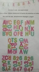 MAMBI Multi-Colored Glitter Uppercase Alphabet Stickers