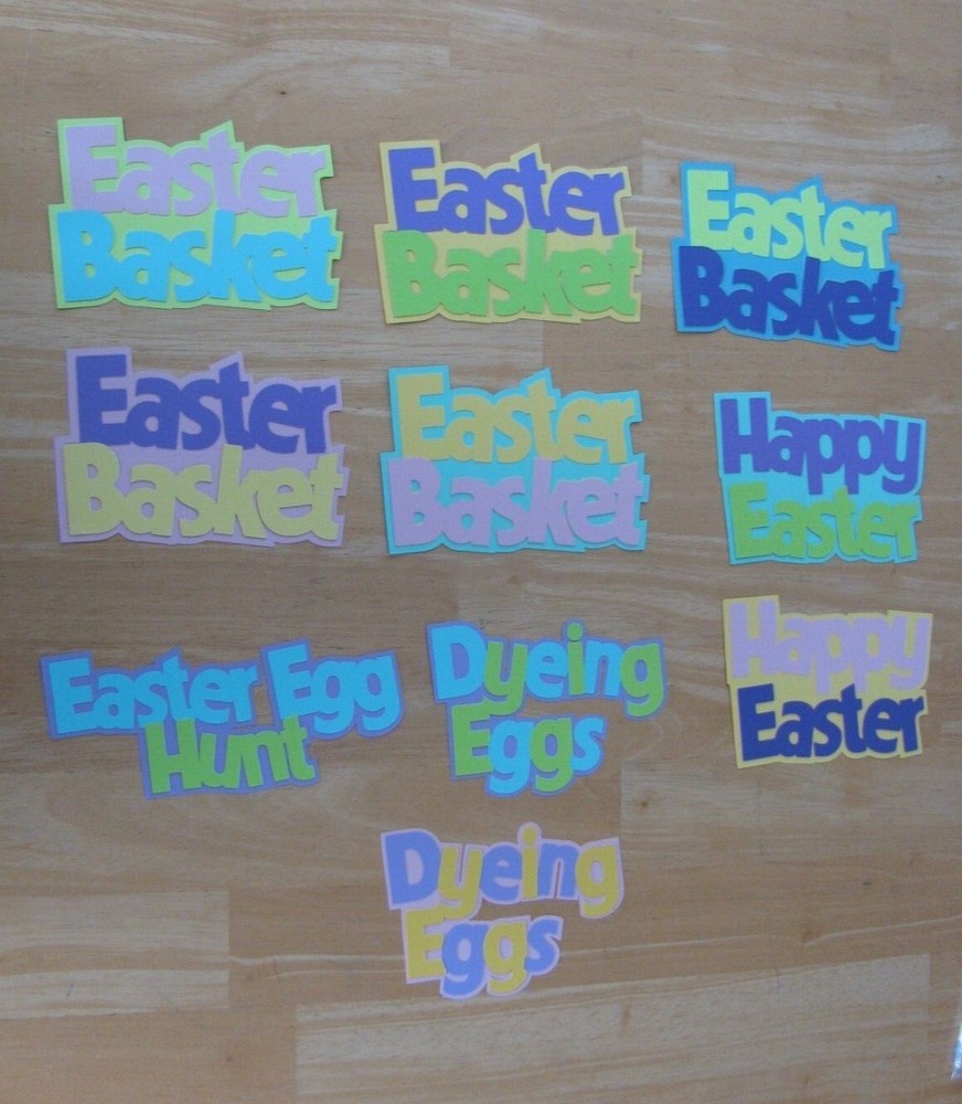 EASTER Die Cut Paper Piecing Titles U PICK