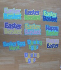 EASTER Die Cut Paper Piecing Titles U PICK