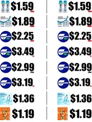 Custom Tags Stickers Drinks Cooler Store Market Business Any Price 8.5″ x 10.5″