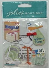 Baby Boy Girl – Baby Theme – Dimensional Scrapbook Stickers – Jolee’s Boutique