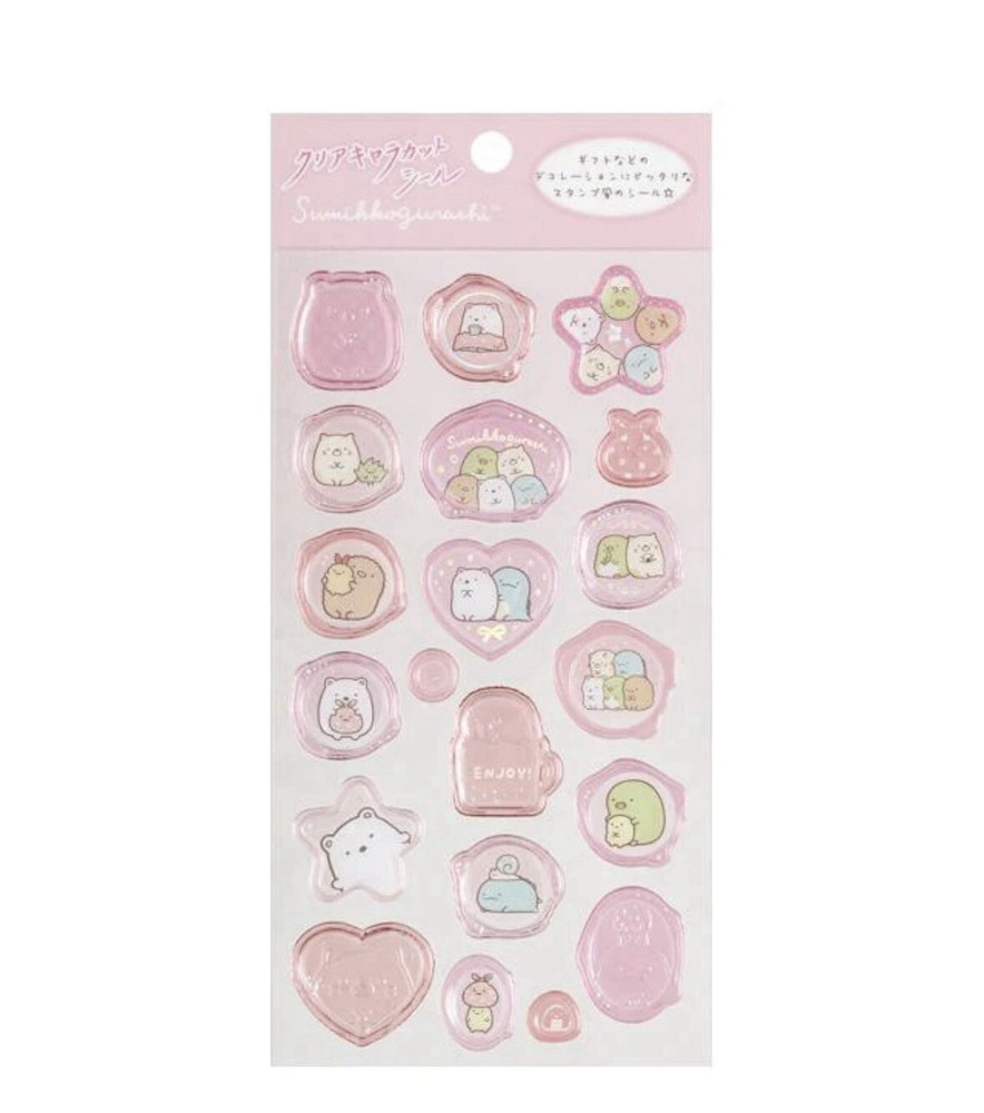 Sumikko Gurashi Pink Clear Stickers