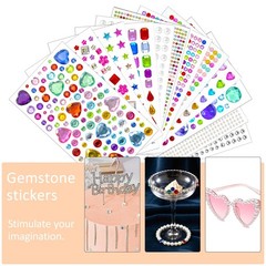 3500pcs Gem Stickers Jewels for Crafts12 Sheets Large 3500PCS