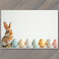 STICKER Baby Bunny Pastel Easter Eggs Minimalist Cute Whimsical Spring Rabbit