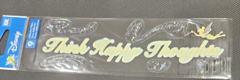 ek success disney adhesive titles Tinkerbell Think Happy Thoughts 6×2 «