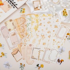Vibrant Floral Scrapbook Stickers & Papers Set – 480 Pcs for Endless Creativity
