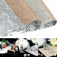 Stick On Diamond Crystal Rhinestone Bling Stickers Self Adhesive Sheet DIY Craft