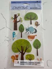 American Greetings Creative Touch Forest Trees Raccoon Owl Squirrel Scrapbooking