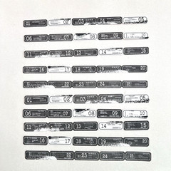 Black White Number Cardstock Stickers Junk Journal Collage Scrapbooking