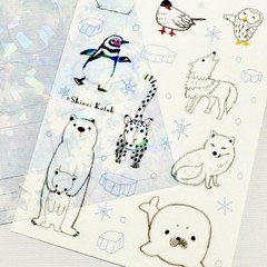 Shinzi Katoh Layered Sticker Set Ice & Snow Animals ks-ss-10002