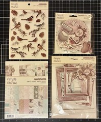 Simple Stories SIMPLE VINTAGE WINTER WOODS Stickers, 6×8 Paper, Chipboard Frames