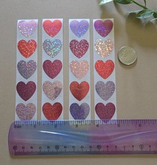 20 Beautiful Heart Stickers/Valentines Heart Stickers/Heart Shaped Stickers/Love