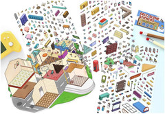2 Set Large DIY Miniature Landscape Sticker Set 9.7 X 7 Inch, over 500 Pieces