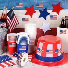 800 Pcs American Flag Stickers Roll 4th July USA Patriotic Red White Blue Decals