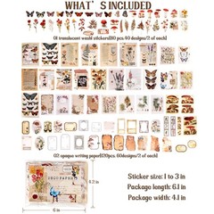 200 Piezas Paquete De Suministros Para Albumes De Recortes Vintage Para Plani…