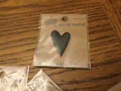 Scrapbooking Scrap Metal Letters Flowers Hearts Self Adhesive by Pressed Petals