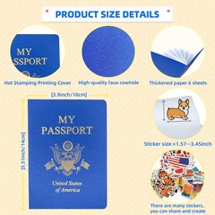 30 Pcs Fake Passport Book for with 300 Non-Repeating Stickers (Including 6 Th…