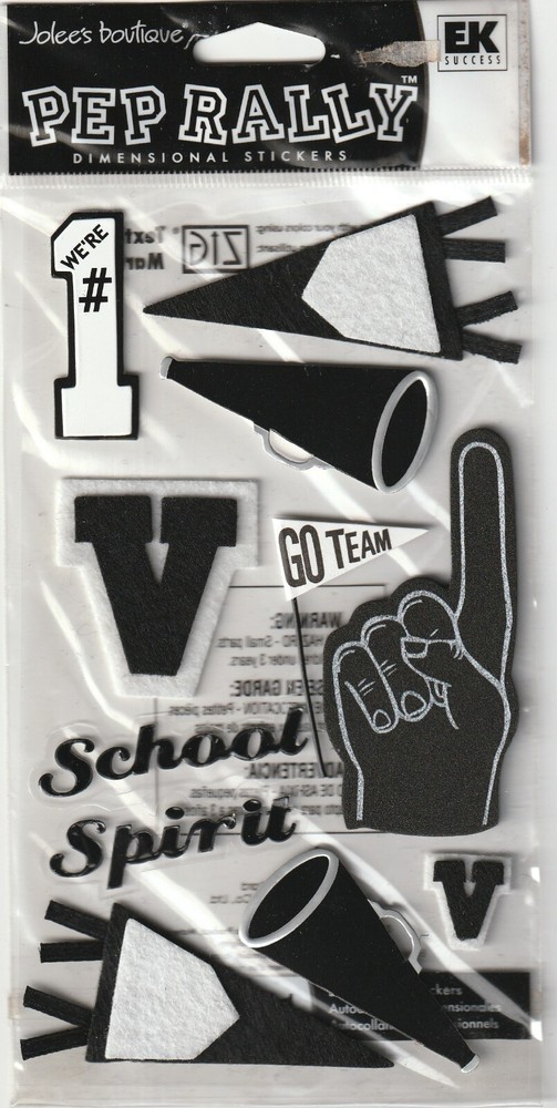 Jolee’s Boutique 3-D Pep Rally BLACK SCHOOL SPIRIT Theme 66416 Fast FREE Ship!