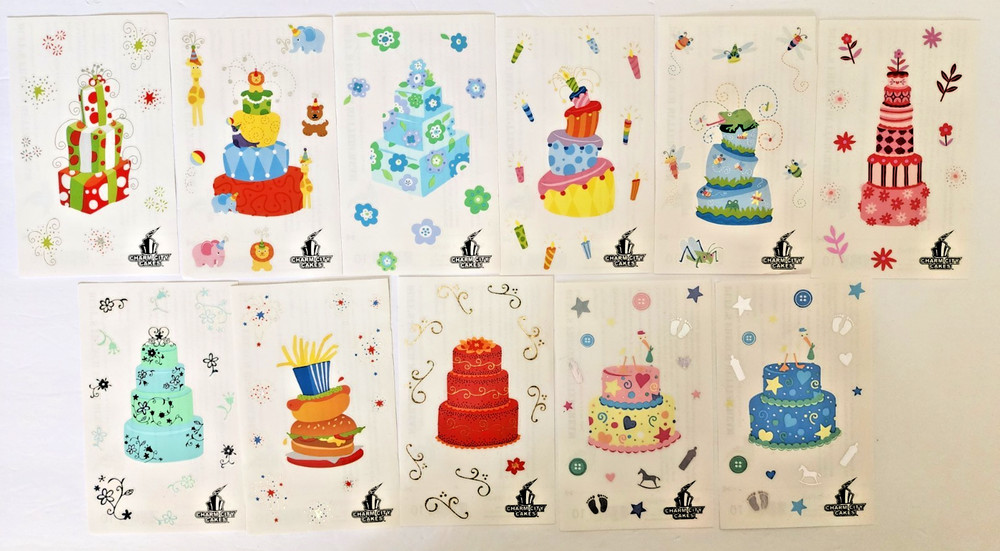 VTG Retired 2008 Mrs Grossman Charm City Cakes Scrapbook Stickers – 11 sheets