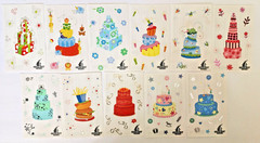 VTG Retired 2008 Mrs Grossman Charm City Cakes Scrapbook Stickers – 11 sheets