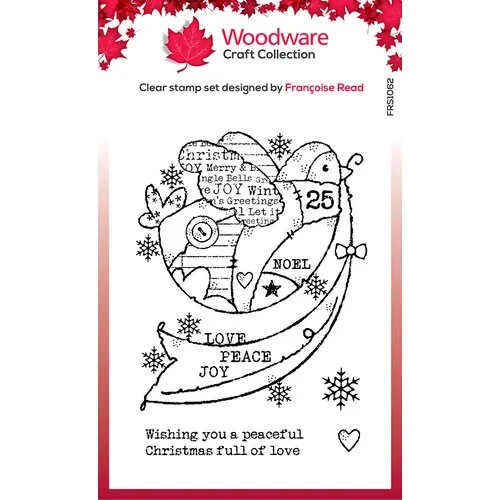Woodware Craft – Clear Stamp – PEACEFUL DOVE