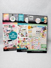 Lot Of 3-The Happy Planner-Seasonal, Choose Happy & Essential-99% Complete-MAMBI