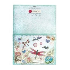 Punch Studio Metallic Greeting Card Box Set (Dragonfly & Water Lily)