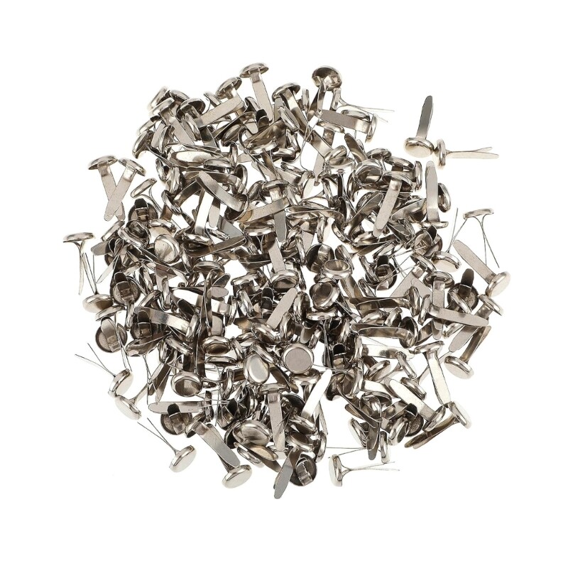 Decorative Metal Sealing Clips for Paper Clasps Split Pins Brads 100pcs