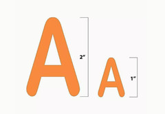 The Peel People 1″ & 2″ PEEL & STICK NEON LETTERS 252pcs – NEON ORANGE