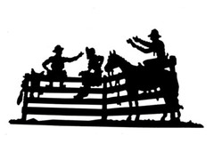 COWBOY/ COWBOY’S RIDING, ROPING, & HANGING w/ FRIENDS SILHOUETTE DIE CUT/ CUTS