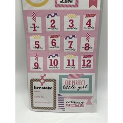 Me & My Big Ideas mambiSTICKS Sweet Baby Girl Monthly Milestone Sticker Sheet
