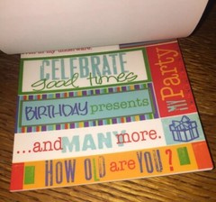 Deja Views Happy Birthday 268 Sticker Tablet Party Celebration Scrapbook POS-110