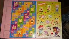Vintage stickers SpongeBob, Fairly Odd Parents Rugrats Nickelodeon Lot 2 Sheets