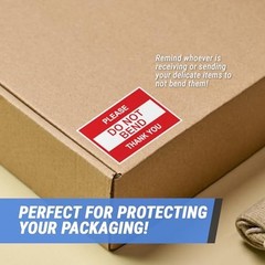 1200 Count Do Not Bend Sticker Labels – 3×2 Inch Rectangle Shipping & Handling W